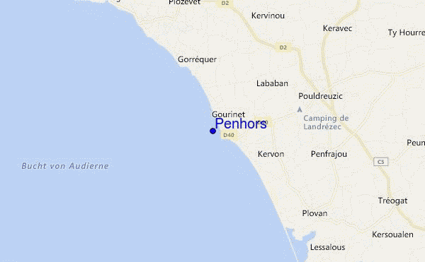 mapa de ubicación de Penhors