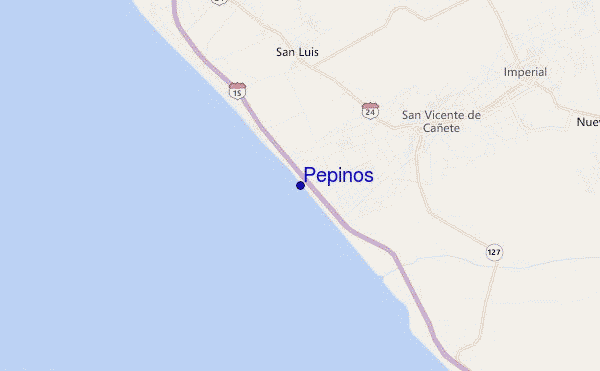 mapa de ubicación de Pepinos
