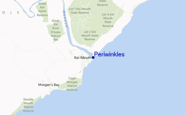 mapa de ubicación de Periwinkles