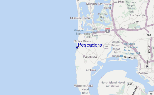 mapa de ubicación de Pescadero