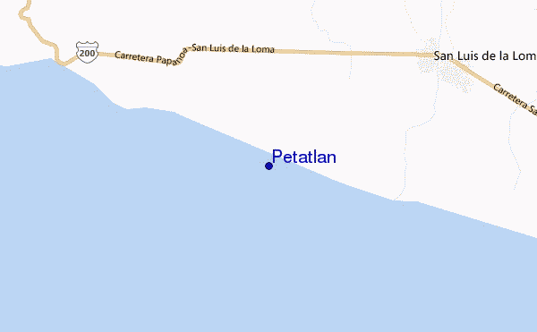 mapa de ubicación de Petatlan