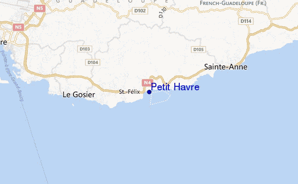 mapa de ubicación de Petit Havre