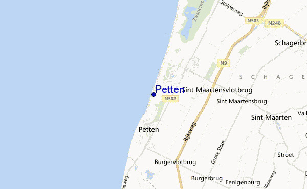 mapa de ubicación de Petten