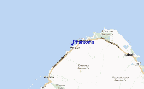 mapa de ubicación de Phantoms