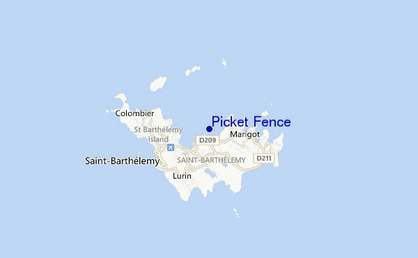 mapa de ubicación de Picket Fence