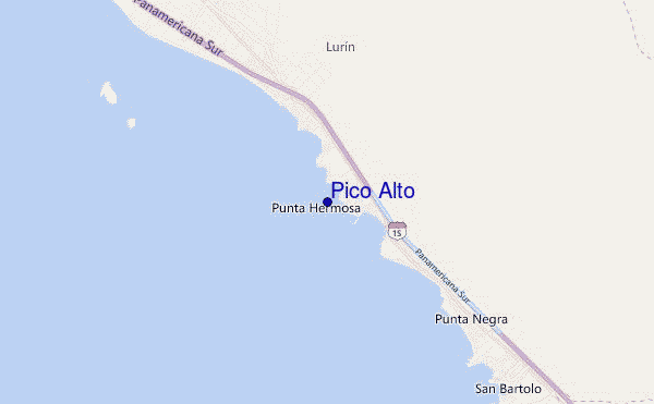 mapa de ubicación de Pico Alto