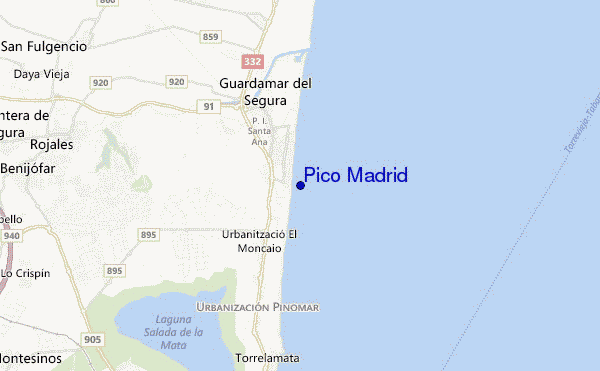 mapa de ubicación de Pico Madrid