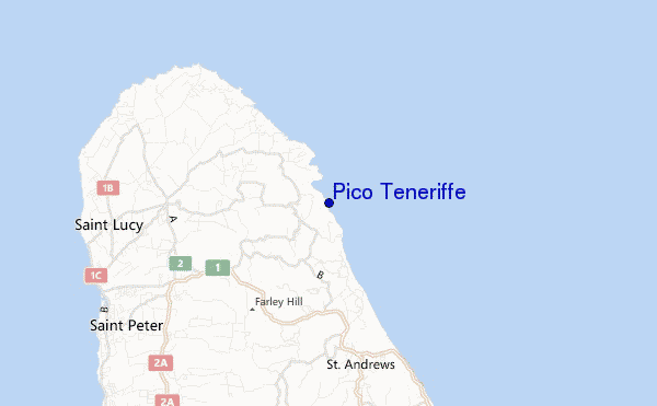mapa de ubicación de Pico Teneriffe