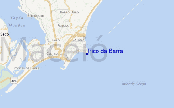 mapa de ubicación de Pico da Barra