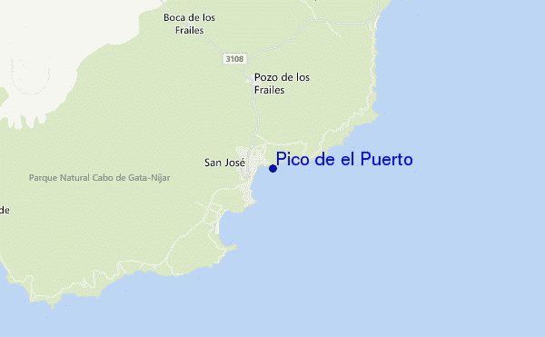 mapa de ubicación de Pico de el Puerto