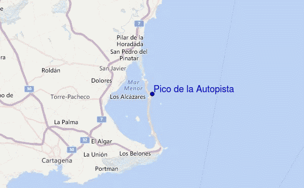 Pico de la Autopista Location Map