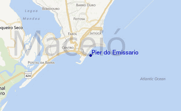 mapa de ubicación de Pier do Emissario