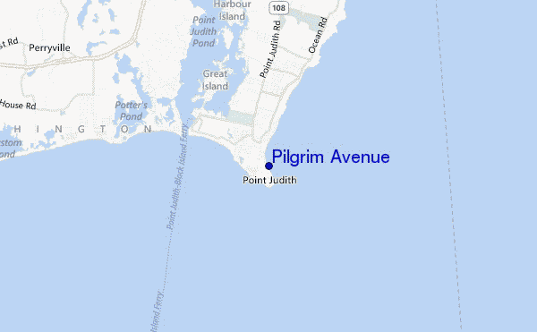 mapa de ubicación de Pilgrim Avenue
