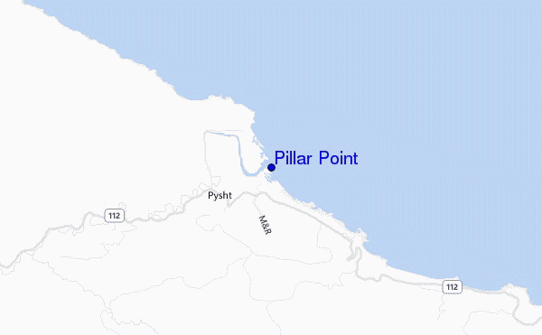 mapa de ubicación de Pillar Point