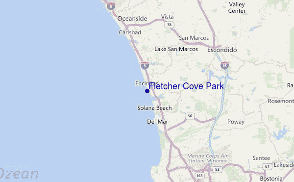 Fletcher Cove Park Location Map