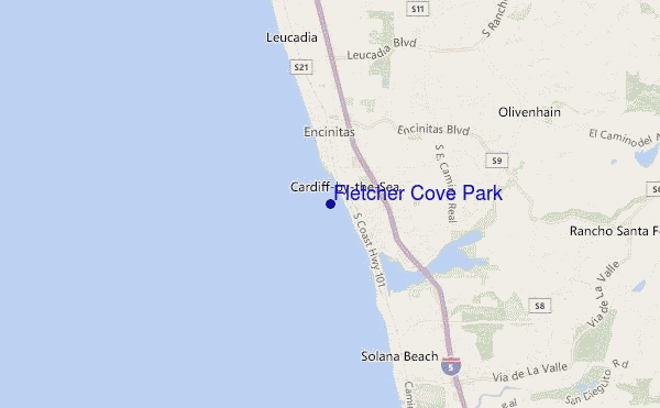 mapa de ubicación de Fletcher Cove Park