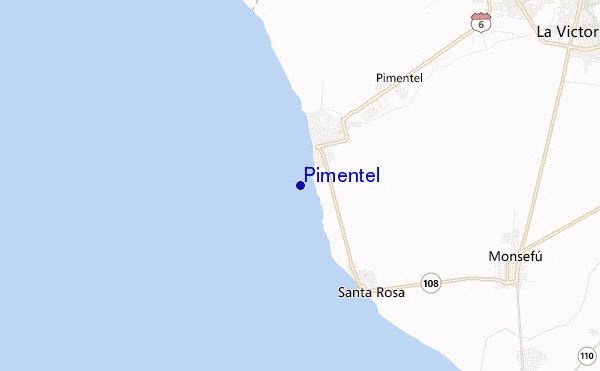 mapa de ubicación de Pimentel