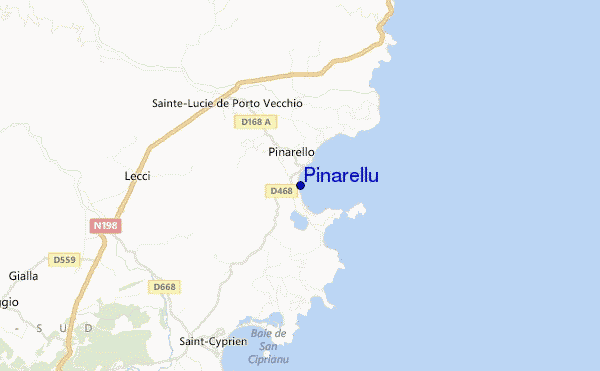 mapa de ubicación de Pinarellu