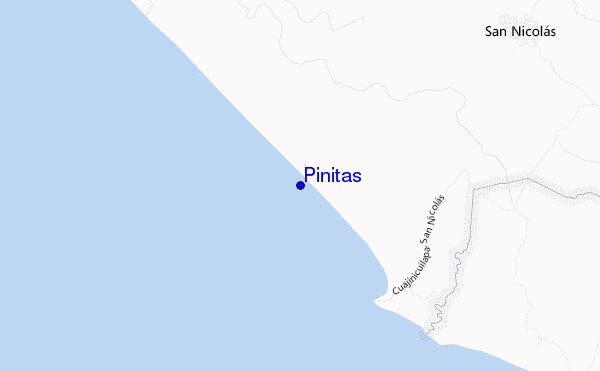 mapa de ubicación de Pinitas