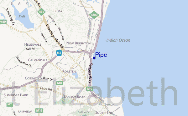 mapa de ubicación de Pipe