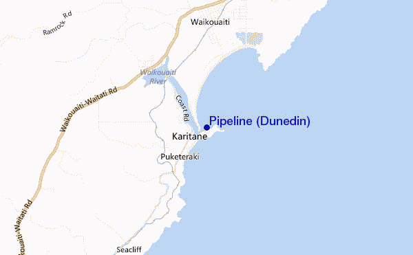 mapa de ubicación de Pipeline (Dunedin)