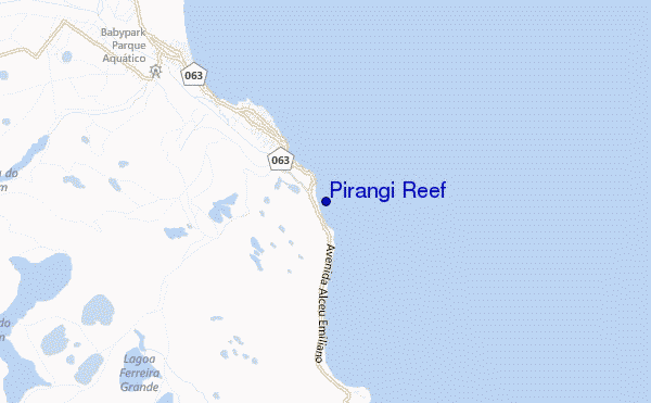 mapa de ubicación de Pirangi Reef