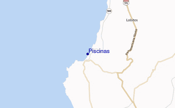 mapa de ubicación de Piscinas