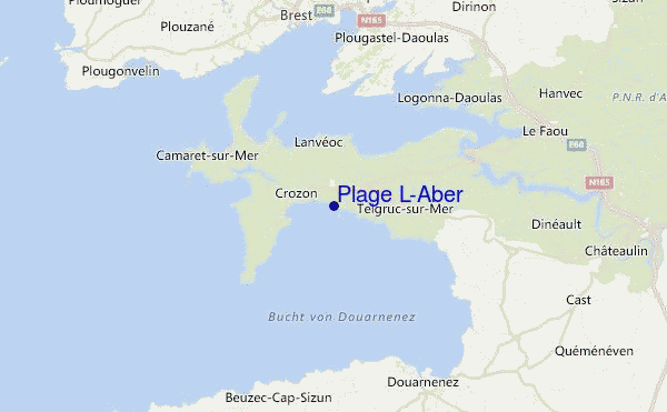 Plage L'Aber Location Map