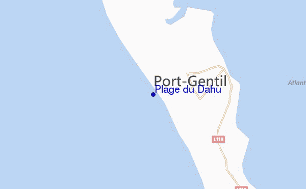 mapa de ubicación de Plage du Dahu