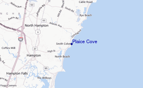 mapa de ubicación de Plaice Cove
