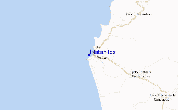 mapa de ubicación de Platanitos