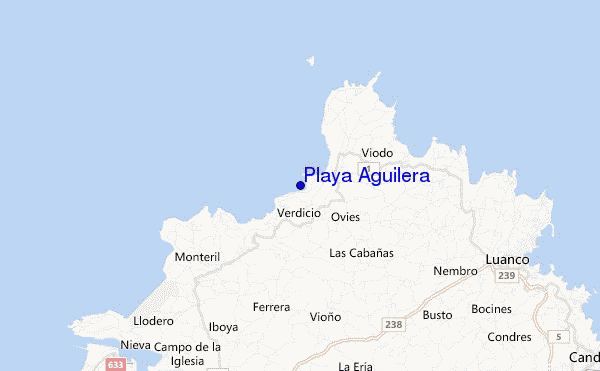 mapa de ubicación de Playa Aguilera