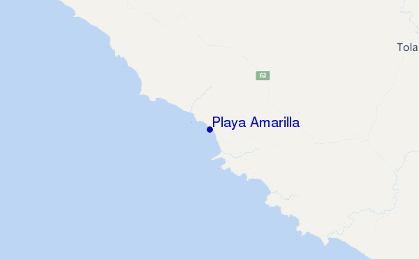 mapa de ubicación de Playa Amarilla