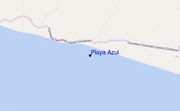 mapa de ubicación de Playa Azul