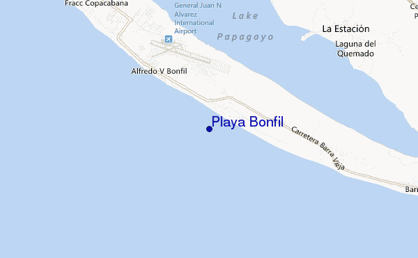 mapa de ubicación de Playa Bonfil