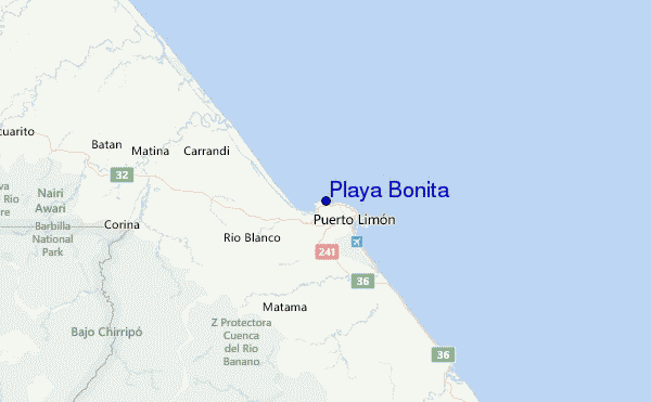 Playa Bonita Location Map