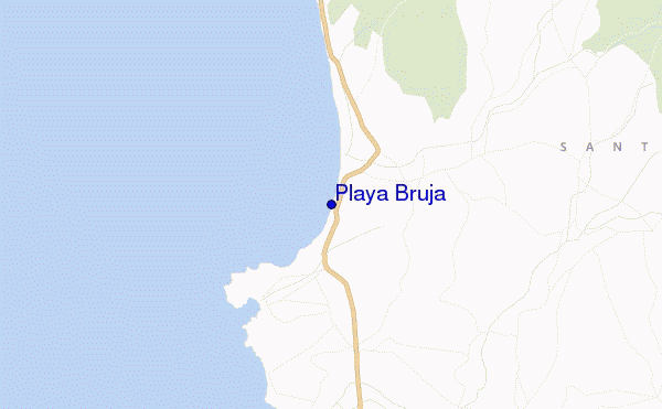 mapa de ubicación de Playa Bruja