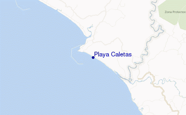 mapa de ubicación de Playa Caletas