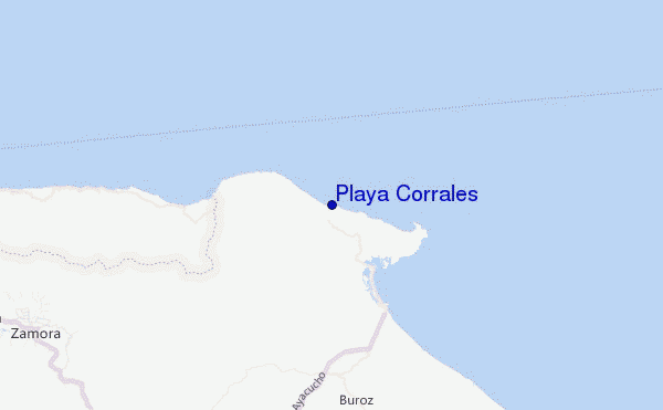 Playa Corrales Location Map