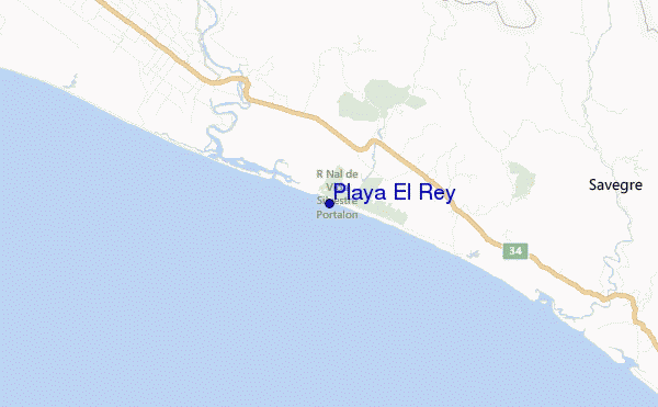 mapa de ubicación de Playa El Rey
