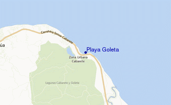 mapa de ubicación de Playa Goleta