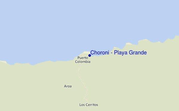 mapa de ubicación de Choroni - Playa Grande