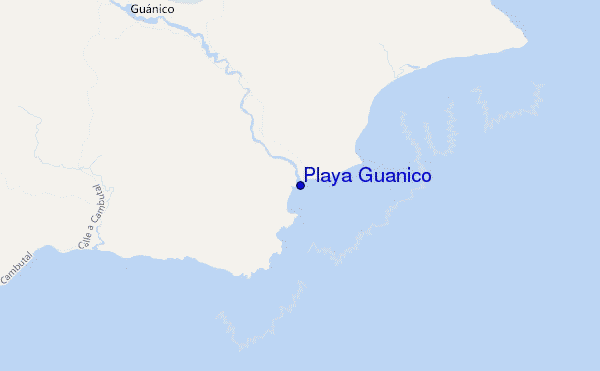 mapa de ubicación de Playa Guanico