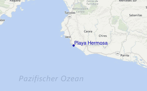 Playa Hermosa Location Map
