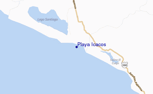 mapa de ubicación de Playa Icacos
