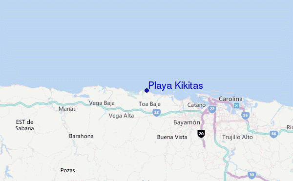 Playa Kikitas Location Map