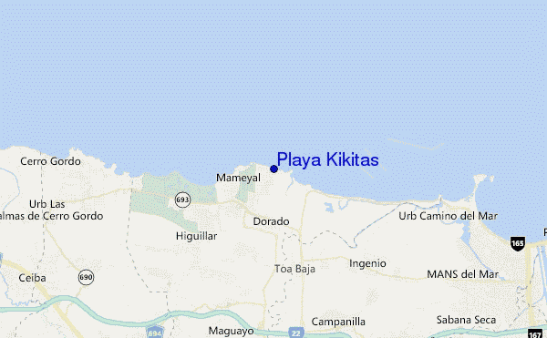 mapa de ubicación de Playa Kikitas
