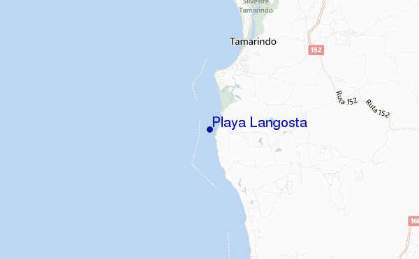 mapa de ubicación de Playa Langosta