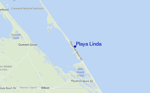 mapa de ubicación de Playa Linda