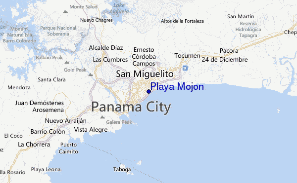 Playa Mojon Location Map